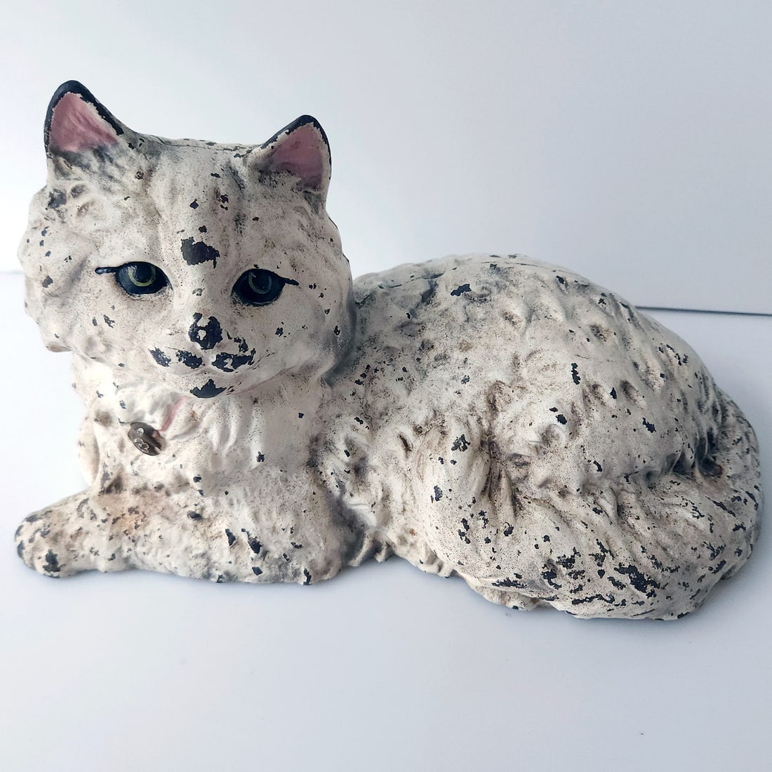 Hubley Cast Iron Reclining Fireside Persian Cat Doorstop Circa 1900 (1 of 8)