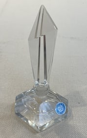 Art Deco IRICE Irving Rice Japan Crystal Glass Perfume Bottle Original Sticker