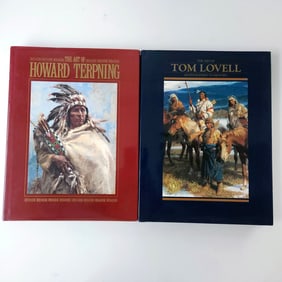 Two Western Artist Hard Cover 1st Edition Books Tom Lovell & Howard Terpning