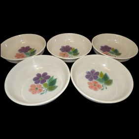 Floral (5) Soup/Cereal Bowl 7 ¾” by Franciscan Discontinued. Actual: 1971 – 1977