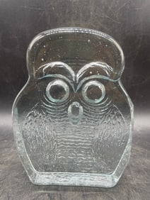 Blenko Owl Bookend