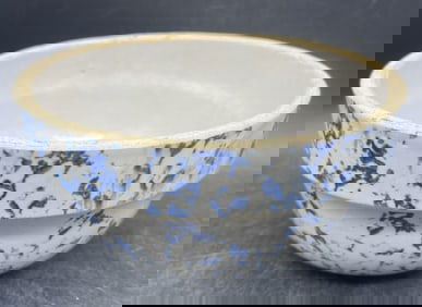 Antique Spongeware Mixing Bowl Crock