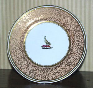 Flight, Barr & Barr Worcester Porcelain Armorial Plate, Pullar Family Crest, Circa 1830.