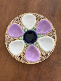 Majolica Oyster Plate