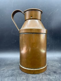 COPPER Milk Can Cream H. E. Wright Boston Mass