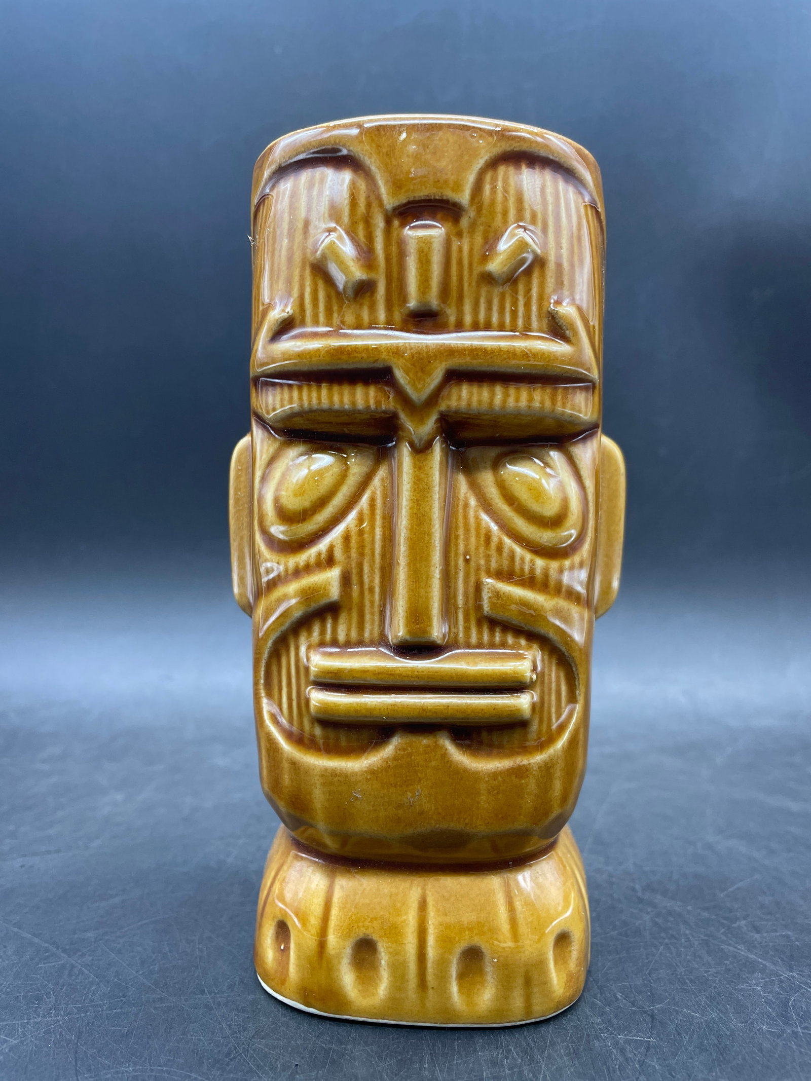 Vintage Tiki Mug OMC Otagiri Japan Moai Hawaiian Tahitian Easter Island Exc.: Title: Vintage Tiki Mug OMC Otagiri Japan Moai Hawaiian Tahitian Easter Island Exc. Date/Period: approx 1960's Dimension: Approx. 6" tall Material: ceramic Additional Information: Vintage Otagari OMC 