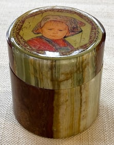 Edna Hibel Marble Trinket Box