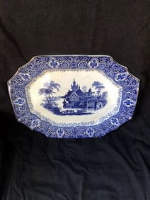 Flow Blue Warwick Platter