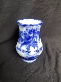 Flow Blue Atlas Vase