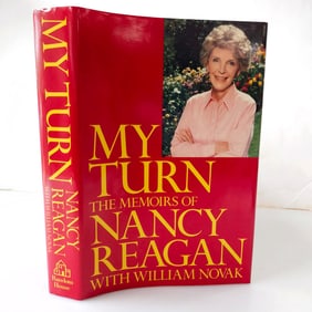 SIGNED 1st Edition My Turn: The Memoirs of Nancy Reagan Hard Cover Dust Jacket 1989
