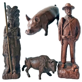 Red Mill Mfg Native American, Civil War Soldier, Bison and Boar