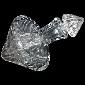 Stuart Cut Crystal Linear Pattern Side Rest Perfume Bottle