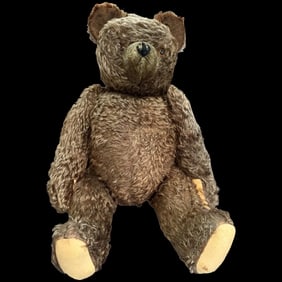 Vintage 1930's German Hermann 30 " Chocolate Brown Mohair Teddy bear