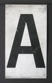 Antique tin movie marque letter “A”
