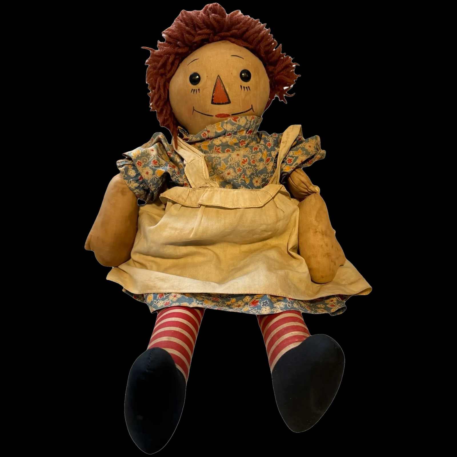 Vintage original 1938 Georgene Novelties Outlined Nose Raggedy Ann Doll 17" (1 of 12)