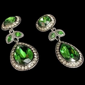 Retired Brighton Raindrops Clip On Earrings