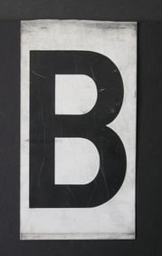 Antique tin movie marque letter “B”