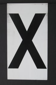 Antique tin movie marque letter “X”