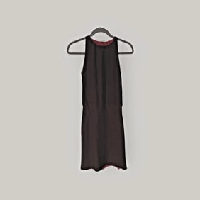VALENTINO Couture Brown straight Sleeveless Dress Vintage Siz.8/42 Silk Blend