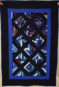 1920's Amish Contained Crazy Crib Quilt