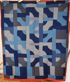 Folky 1920's Denim Bowties Quilt