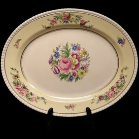 14" Oval Serving Platter Hampton Court by Fondeville of England