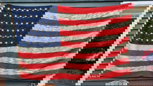 American Flag 45 Star Excellent Conditioning Bright Colors 58 X 92