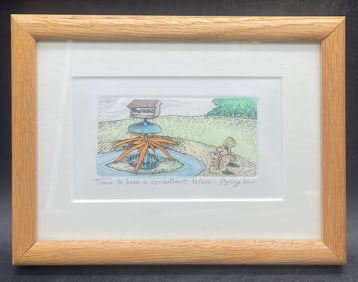 Limited Edition Print by David Bigelow 33/200 Time to Hire a Consultant Squirrels