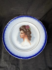 Flow Blue Portrait Plate