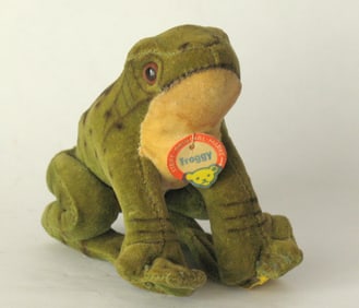 Antique Steiff “Froggy” plush toy.