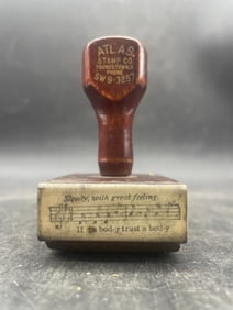 VTG Stamp "if a body trusts a body and fails to get prompt pay.." w/ music & lyrics