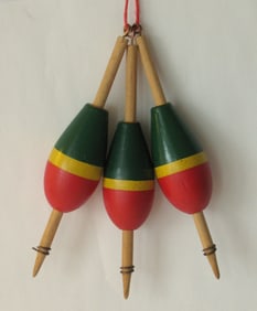 Group of 3 vintage fishing bobbers or floats