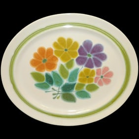 Floral Oval Serving Platter 13 ½” by Franciscan Discontinued. Actual: 1971 – 1977