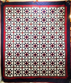 Summer Quilt w/ Multi Colors Stars 94" x 88"