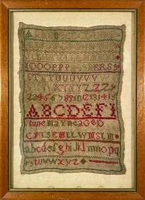 Needlework sampler by Jane Mayne