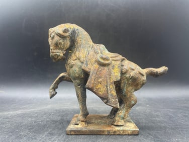 Vintage Cast Iron War Warrior Horse