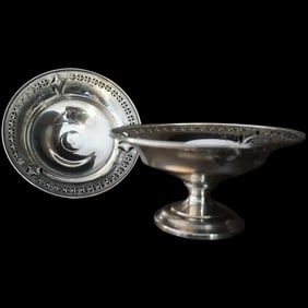 Antique Pair ofBlack,Starr & Frost Sterling Silver 19c pr compotes 57/14