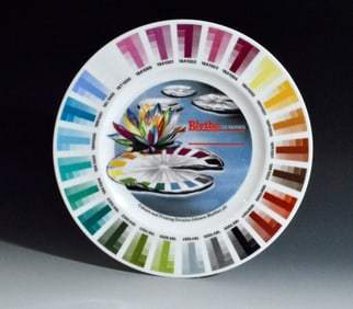 Porcelain Artist Colour Sample Plate. Blythe Factory