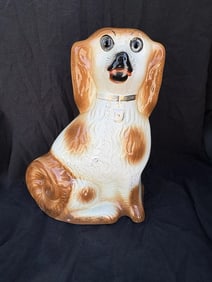 Staffordshire Spaniel Dog W/ Glass Eyes