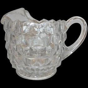 Vintage 6 ½” Fostoria American Ice Lip Pitcher