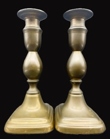 Vintage Pair of Ornate Brass Adjustable Candlesticks Candle Holders