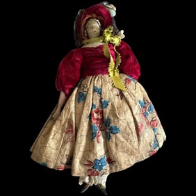Antique 1840s 8" Milliners Model Doll All ORIGINAL