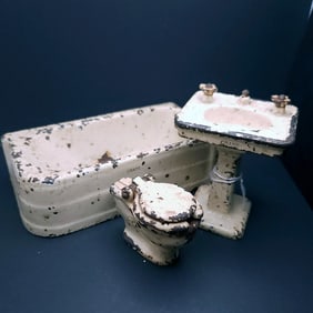 Arcade 1:12 Scale Cast Iron Bathtub & Toilet Set