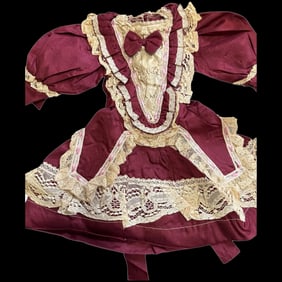 Vintage 2 pc silk doll dress excellent condition