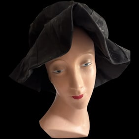 Antique Black Mourning womens Hat