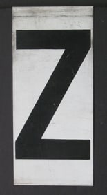 Antique tin movie marque letter “Z”