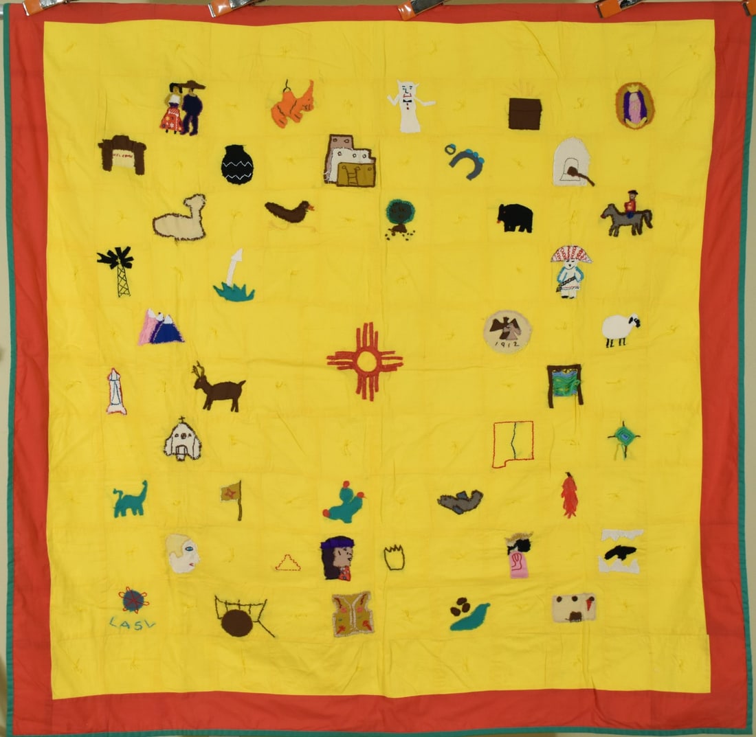 Vintage New Mexico Folk Art Quilt (1 of 13)
