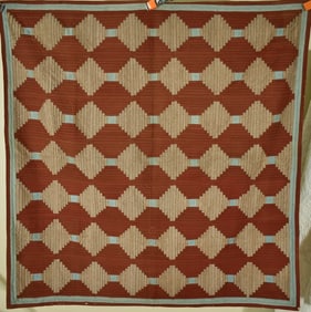 1890's "Courthouse Steps" Log Cabin Quilt