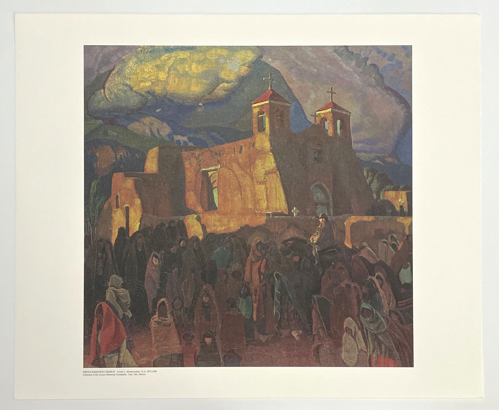 Ernest Leonard Blumenschein "Fiesta Ranchos Church" | Taos Society (1 of 1)