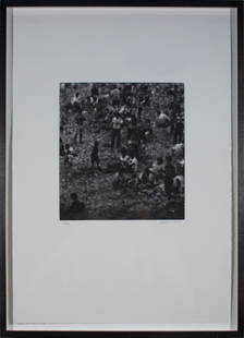 Wayne Gonzales - From the Crowd portfolio, the Park - 2014 Etching - SIGNED 19.5" x 15.5": From the Crowd portfolio, the Park by Wayne Gonzales, 2014 Signed Etching. Paper size is 19.5 x 15.5 inches, with an image size of 8 x 8 inches. The Etching is from an edition size of 40 and is curren